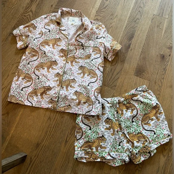 Printfresh Bagheera Pajama Set - Blush Size large top medium shorts - Picture 3 of 10